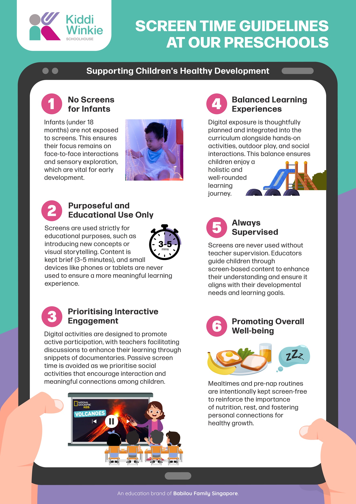 kiddiwinkie schoolhouse screen time guidelines