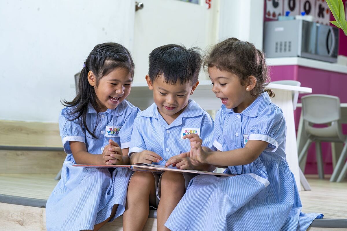 happy preschool children
